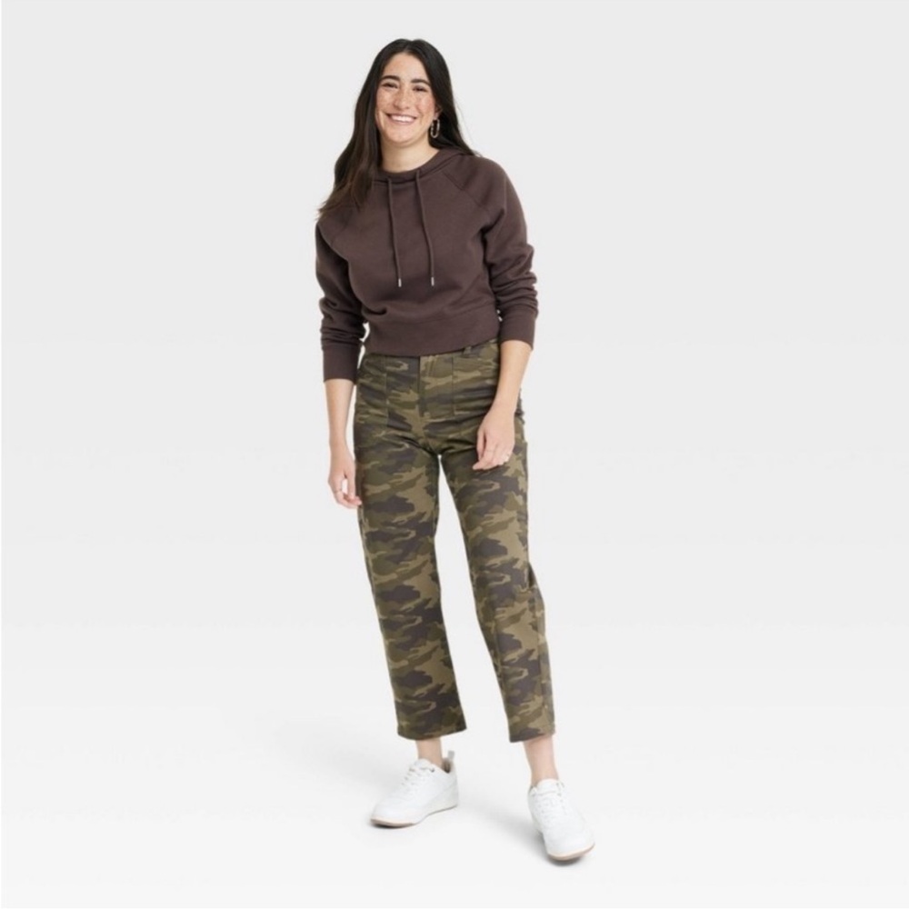Women's Cropped Hoodie Sweatshirt - Universal Thread™ Dark Brown